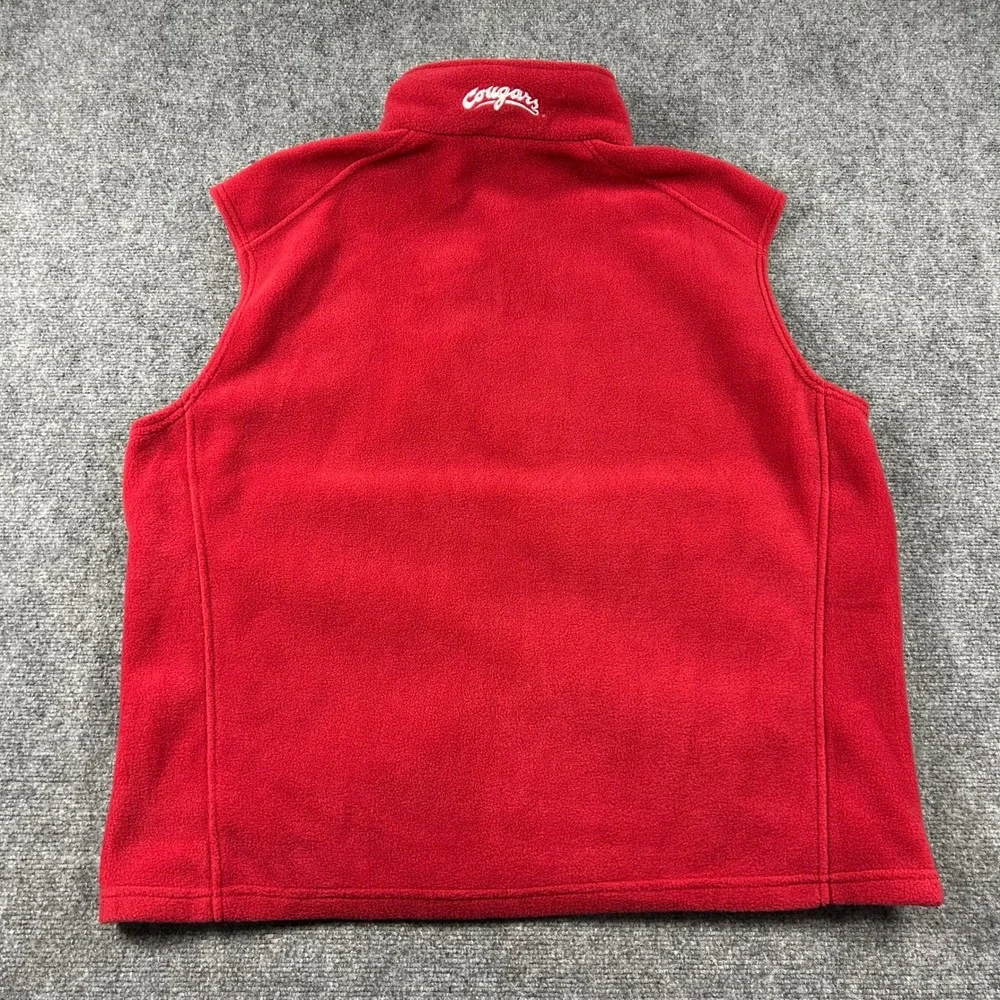Columbia Fleece Vest Mens XXL Red WSU Cougars Collegiate Flanker‎ Full Zip NWT